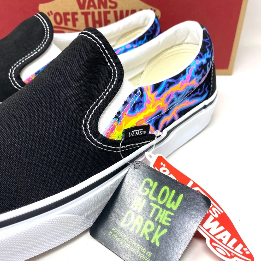 💖MEGA SALE💖VANS Classic Slip On Electric Flame Men Low  Canvas   VN000XG8B03 - Picture 5 of 11